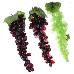 Party Decoration 3 Bunches Home Decor Artificial Fruit Grapes Decorate Po Prop Clusters Fake