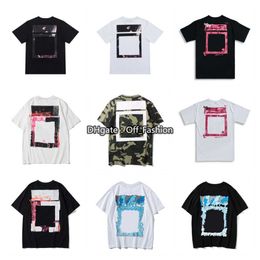 Men's T shirt Off Brand Offs Colors White And Black New Street Fashion Brand Couple Star with Short Sleeve T-shirt Printed Letter x the Back Print T-shirts