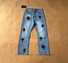 Jeans -skin Washed Jean Chromeheart with High Waist Lovers Chromees Loose Rework Process Chrome 13 475n 1 EU3I9811724