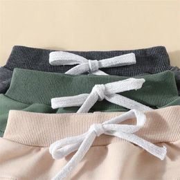 Trousers 3 Pack Toddler Baby Boy Girl Jogger Pants Solid Active Cotton Casual Drawstring Athletic Sweatpants