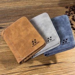 Wallets Men's Wallet Leather Folding Slim Fit Hippie Cowhide /ID Card Insert Coin Business