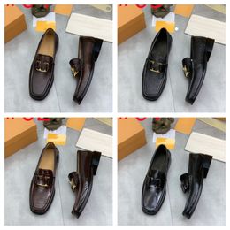 5 Style Men Designer Luxury Men Leather Shoes Wear-Resistant Genuine Leathe Fashion Male Loafers Dress Casual Shoes Business Flats Plus Size 38-45