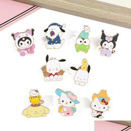 Cartoon Accessories Melody Kuromi Cats Pin Cute Anime Movies Games Hard Enamel Pins Collect Metal Brooch Backpack Hat Bag Collar Lapel Dhbxi