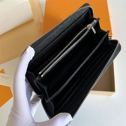 Fashion Black empreinte women clutch lady ladies long wallet pu leather single zipper wallets classical corn purse card holder 600305O