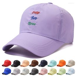 Ball Caps Fashion Letter Embroidery Quick-drying Baseball For Women Summer Thin Breathable Men Sport Hats Leisure Versatile Sun