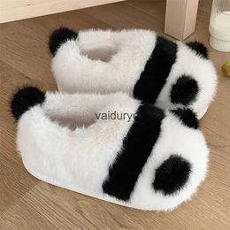 home shoes Winter Women's Slippers Home Outdoor Soft Sole Plush Cotton Slippers Thickened Cover Heel Cute Cartoon Panda Warm Couple Shoesvaiduryd