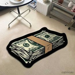 Carpets Money Creative Carpet US Dollars Irregular Shape Decorate Living Room Carpet Hallway Money Doormat Bathroom Anti Slip Rug