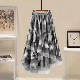 Skirts High Low Black Tulle Skirt Asymmetrial Hem Tutu Layered Wedding Bridal Gown High Waist Pleated Prom Skirt Gala Stylish Saia 230428