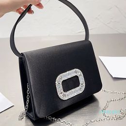 Designer-Crossbody Bag Velvet Small Handbags Purse Magnetic Button Drilling Buckle Hand Clutch Bag Women Flap Shoulder Bags