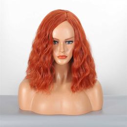 Synthetic Wigs Short Roll Wig Women's Hair Wigs Hair Cover Bobo Water Wave Pattern Chemical Fibre Wig Head Cover