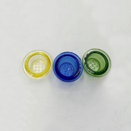 Latest Colorful Smoking Pyrex Glass Nine Holes Bowl Filter Spoon Container Dry Herb Tobacco Portable Replaceable Silicone Cigarette Holder Tube DHL