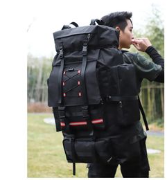 Outdoor Bags 130L 90L Large Camping Bag Army Backpack Men's Outdoor Travel Shoulder Hiking Trekking Trip Luggage Tactical Bags Mountaineering 231127