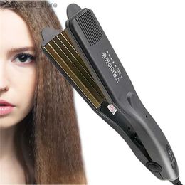 Curling Irons Professional Corrugated Hair Curler Flat Iron Curling Iron Fluffy Small Crimper Corn Plate Corn Perm Splint Hair Styling Tools Q231128