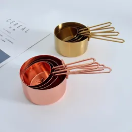 Measuring Tools 8pcs Stainless Steel Spoons Set Rose Gold Cups Kitchen Accessories Baking Tea Coffee Spoon