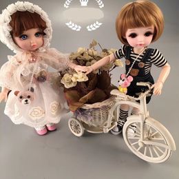 Dolls bjd doll full set 16 30cm 18 Movable Jointed Pouting DIY Bjd Princess Toys Round Face long Hair Toy Gift for Girls 230427