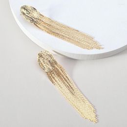 Dangle Earrings Fashion Punk Alloy Metal Tassel Chain Statement Long Hanging For Women Trend Luxury Quality Simple Original Jewelry