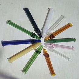 Glass Pipes Smoking Manufacture Hand-blown hookah New colored glass suction nozzle