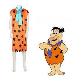 the Halloween Flintstones Cosplay Adult African Wild Man Fred Performance Cos Costume tume