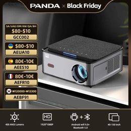 Projectors PANDA P1 Smart Home Theater Projector Large Screen 1080P Video LED Full HD 8000 Lumens Android 9.0 Wifi Bluetooth Game Ready Q231128