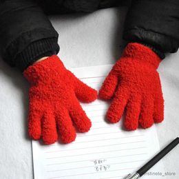 Children's Mittens Children Gloves For 3-6 Years Winter Kids Coral Fleece Thicken Baby Plush Furry Full Finger Mittens Soft Gloves Keep Warm