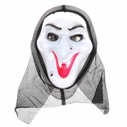 Party Masks Horror Mask Screaming Witch Fl Face White Volto Cosplay Venetian Mardi Gras For Halloween Masquerade Balls Costume Drop Dhrhf