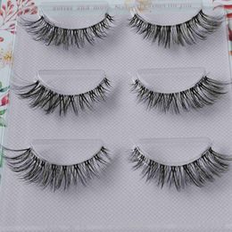 3 PCFalse Eyelashes New 3/5Pairs 3d Mink Lashes Natural short Full Strip Lashes Transparent terrier Short 3d Mink Eyelashes Style False Eyelashes Z0428