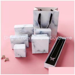 Gift Wrap 100Pcs Marble Ring Bracelet Beautif Jewellery Box Ins Wind 5X5X3.5Cm 10X10X3.5Cm 22.5X5X3Cm Drop Delivery Home Garden Festiv Dhe1L