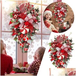 Christmas Decorations Tree Grass Artificial Fake Plants Door Hanging Candy Upside Down Wall Home Decoration Year Gift 231018 Drop De Dhth5