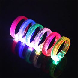 Novelty Lighting Flash Wristband Light Colourful Glowing Bracelets Lights Illumination Watches for Birthday Halloween Bar Party Boys Girls