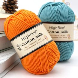 Fabric and Sewing 50 GramsBall Crochet Cotton yarn For knitting Bargain Cotton Baby Milk Thread Worsted Handmade Wool Line 231127