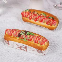 Decorative Flowers Simulation Dog Bread Fake Cake Artificial Sausage Model Bakery Window Display Props Kids Birthday Party Wedding Decor