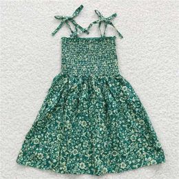 Clothing Sets 2023 Girls Summer Strap Halter Skirt Spring Style Print Design Boutique Girl Sling