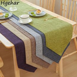 Table Runner Solid Linen Tablecloth Living Room Dining Tables Cover Modern Nordic Rectangle Restaurant Decoration 231212