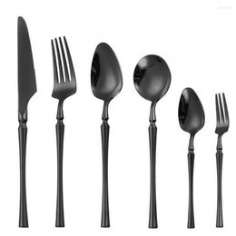 Dinnerware Sets Durtens Korean Portable Cutlery Fork Knife Spoon 304 Stainless Steel Kitchen Set Flatware Luxury Tableware