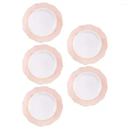 Dinnerware Sets 5 Pcs Party Dessert Disc Plastic Banquet