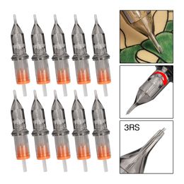 10pcs 0.35mm RS Tattoo Cartridge Needles 3 5 7 9 11RS Disposable Tattoo Needles For Machine Gun Liner Shader