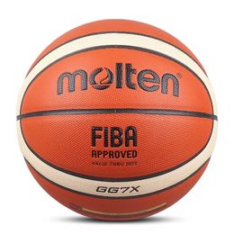 Handledsstöd Molten Basketball Storlek 7 Officiell certifieringstävling Standard Ball Mens Womens Training Team 231128