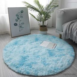 Carpets Super Soft Plush Round Rug Mat Fluffy Tie floor mat Carpets For Living Room Home Decor Bedroom Kid Room Thick Pile Rug