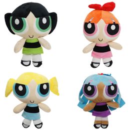 Wholesale Anime Powerpuff Girls cute plush toys children's games Playmate holiday gift Room decorations