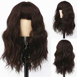 Synthetic Wigs Wig Women's Head Set Cos Anime Wig Long Hair Curled Hair Micro Curled Corn Whisker Chemical Fiber High Temperature Silk Hair Set