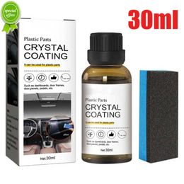 New 30ml Car Interior Plastic Refurbishing Coating Agent Auto Panel Leather Renovated Wax Coating Agent with Wiping Board