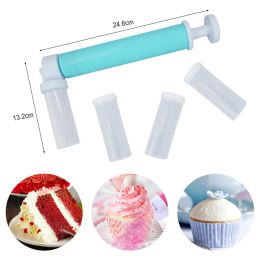 Excellent Manual Pastry Airbrush Gun Cake Sprayer Airbrush Para Pasteleria For Cake Kitchen Tool 6 Colours Wholesale GG