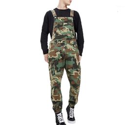 Men039s Jeans Military Tactical Camouflage Denim Overalls Fashion Camo Bib Mens Multipocket Jumpsuit Plus Size Rompers P0066029679