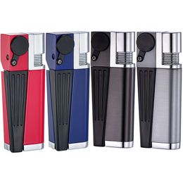 Foldable Tobacco Torch Lighter Smoking Metal Pipes Butane Vaporizer Windproof Flame Jet Lighters Dry Herb With Screen Mesh and Lid Smoke Device