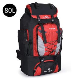 Outdoor Bags Mens 80L Large Waterproof Climbing Hiking Backpack Camping Mountaineering Sport Rucksack Bag 231128