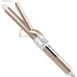 Curling Irons LCD Styling Tools Professional Hair Curling Iron Ceramic Wand Waver Pear Flower Cone Electric Curler Roller Including Gloves Q231128