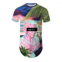 Men's T Shirts OKKDEY 2023 3d Color Ink Digital Printing Short-sleeved T-shirt Fashion Brand Sportswear