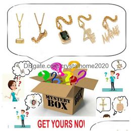 Pendant Necklaces Mystery Box 100% Surprise High Quality Gold Sier Necklace For Women Men Christmas Gifts Most Drop Delivery Jewellery N Dha3F