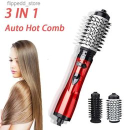 Curling Irons Professional 3 In 1 Hair Dryer Rotary Brush Spinning Hot Comb Wavy Auto Curling Iron Hair Straightener Styling Tools Appliances Q231128