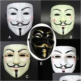 Party Masks Halloween 5 Style Vendetta V Word Mask Costume Guy Fawkes Anonymous Fancy Cosplay Drop Delivery Home Garden Festive Suppl Dhugt